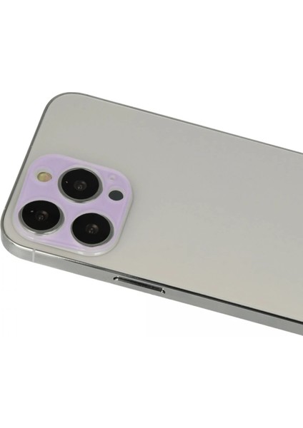 Bfs iPhone 13 Pro Max Rainbow Kamera Lens Koruma Cam - Mor