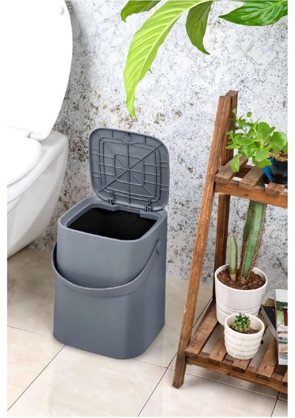 Çöp Kovası Sihirli 8lt Büyük Antrasit TP693-16 fırsatları