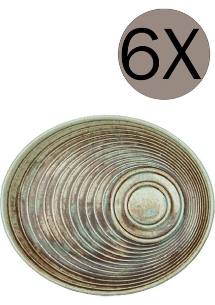 Coral Sunum Tabağı 20X17 cm CRL01STB 6'lı Takım