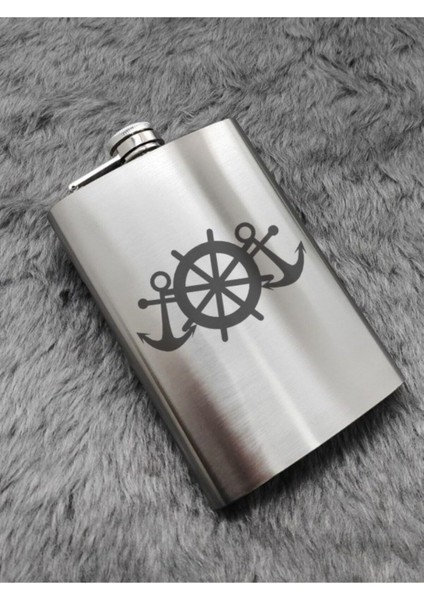 Paslanmaz Çelik Cep Matarası Denizci Çapa Temalı 9 Oz 266 ml Içecek Cep Matarası modelleri