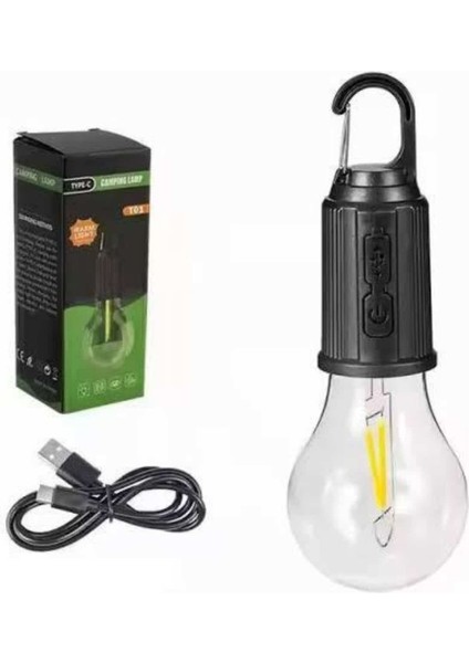 Msa-Shop Askılı Kırılmaz LED Işık Kamp Bahçe Lambası Taşınabilir LED Ampul Şarjlı modelleri