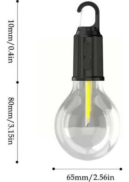 Msa-Shop Askılı Kırılmaz LED Işık Kamp Bahçe Lambası Taşınabilir LED Ampul Şarjlı fırsatları