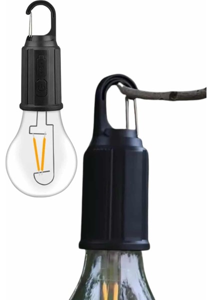 Msa-Shop Taşınabilir Şarjlı LED Ampul Askılı Lamba Kamp Bahçe Lambası fırsatları