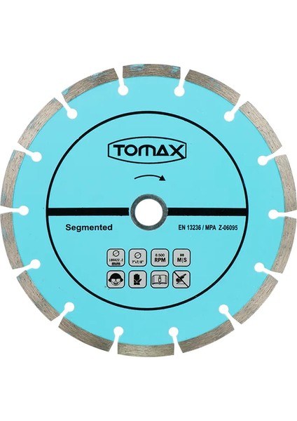 Tomax Segmentli Elmas Beton Kesici Disk - 230X2,4X22