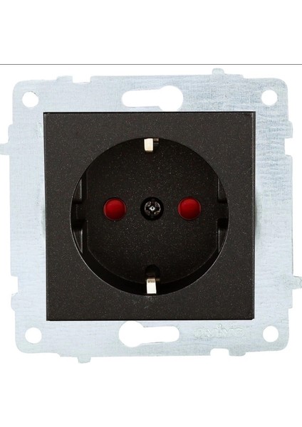 Ovivo Metalik Siyah Cocuk Korumalı Topraklı Priz Çerçevesiz Grano fiyatları