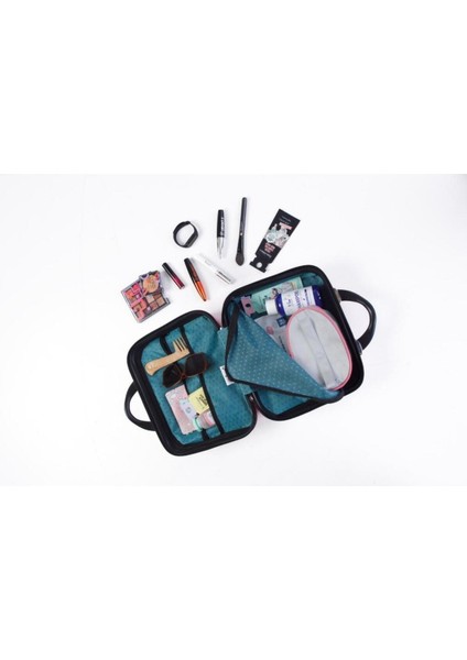 Koyu Gri Kabin Boy El Çantası, Makyaj ve Hostes Için Şık ve Hafif Tasarım fiyatları