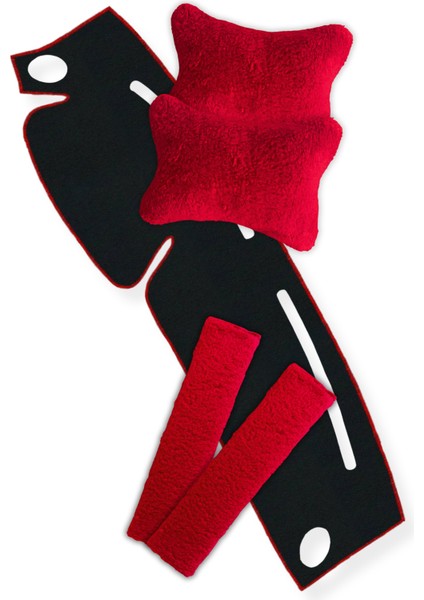 Hyundai Accent Yumurta Kasa (1996-2000) Torpido Halısı + 2’li Boyun Yastığı & Emniyet Kemer Pedi