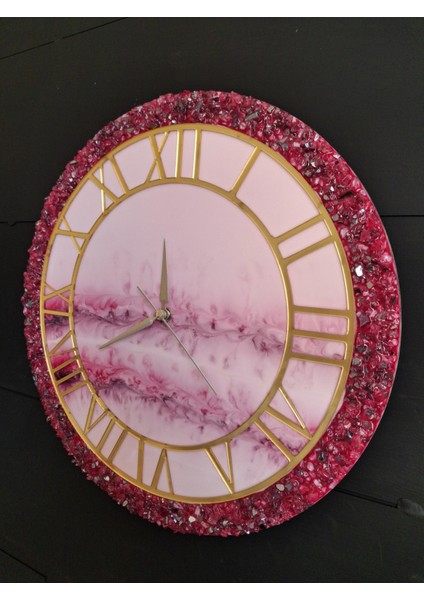 Duvar Saati - 35CM - Modern Dekoratif Duvar Saati - Epoksi Duvar Saati - El Yapımı Duvar Saati fiyatları