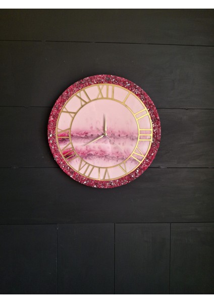 Duvar Saati - 35CM - Modern Dekoratif Duvar Saati - Epoksi Duvar Saati - El Yapımı Duvar Saati modelleri