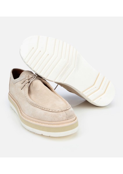 02AYH313500A310 ERKEK Süet Deri Bej Hafif Tabanlı Günlük Ayakkabı