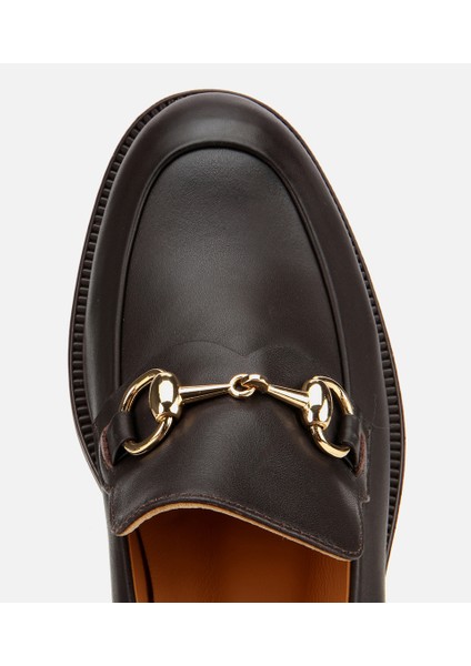 01AYH312980A480 KADIN Deri Kahverengi Tokalı Klasik Loafer indirimleri