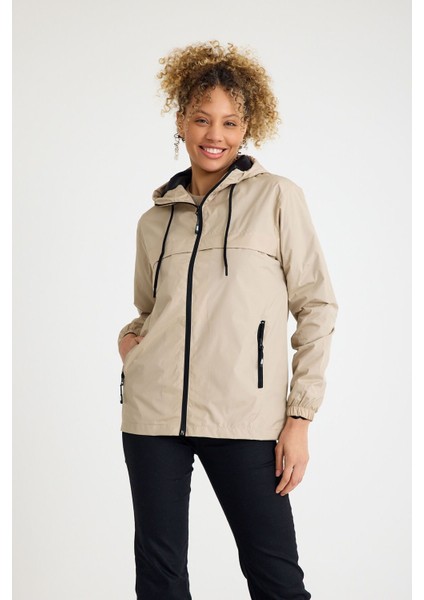 Kadın Içi Astarlı Suya Dayanıklı Kapüşonlu Cepli Yağmurluk indirimleri