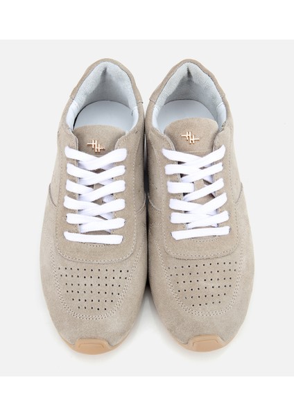 01AYH306480A310 KADIN Süet Deri Bej Spor Ayakkabı