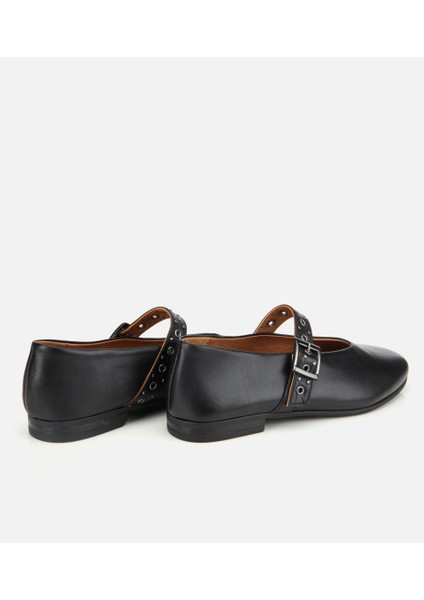 01AYH312440A100 KADIN Deri Siyah Mary Jane Kemerli Babet fırsatları