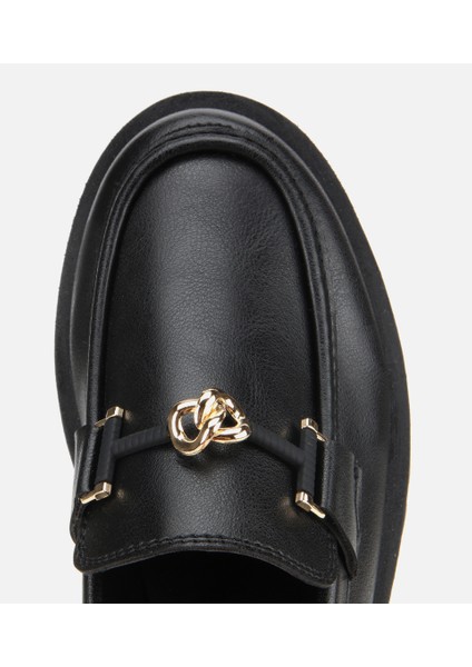 01AYH314700A100 KADIN Siyah Kalın Tabanlı Klasik Loafer indirimleri
