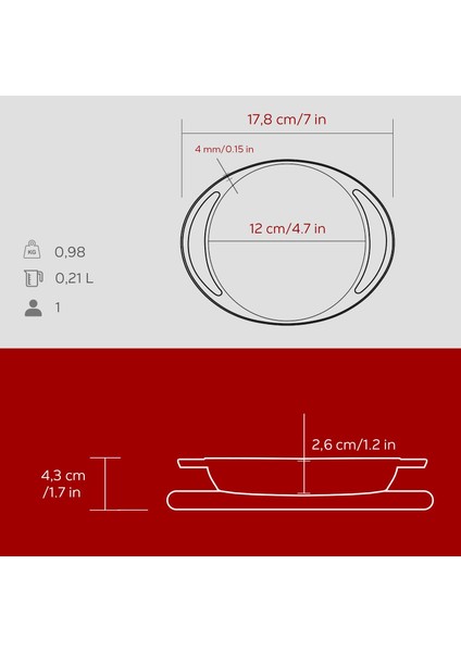 Döküm Yuvarlak Sahan Döküm Demir Yekpare Çift Kulplu Kayın Servis Ahşabı ÇAP(Ø)12CM.-BORDO indirimleri