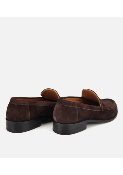 01AYH311580A480 KADIN Süet Deri Kahverengi Yumuşak Dokulu Klasik Loafer fırsatları