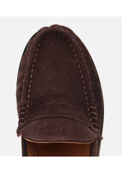 01AYH311580A480 KADIN Süet Deri Kahverengi Yumuşak Dokulu Klasik Loafer indirimleri