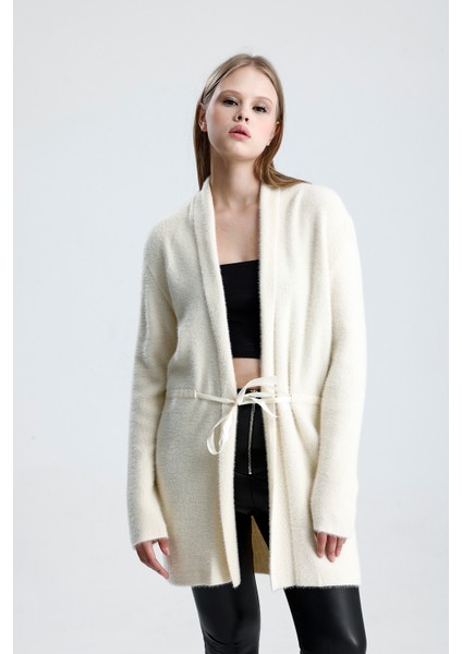 Önü Kurdele Bağlamalı Şal Yaka Hırka modelleri