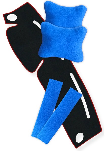 Hyundai Accent Yumurta Kasa (1996-2000) Torpido Halısı + 2’li Boyun Yastığı & Emniyet Kemer Pedi