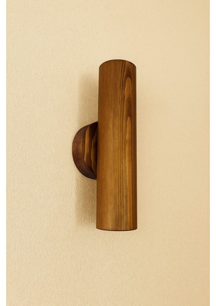 Masif Ahşap Yansıtma Tasarımlı Çift Yönlü Salon Hol Cafe Otel Duvar Aplik Avize