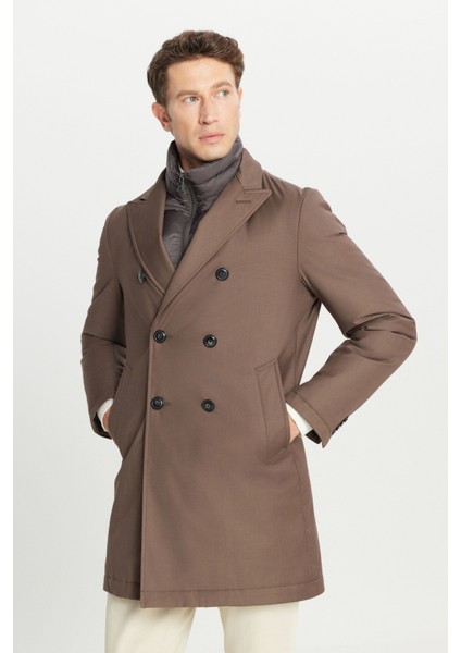 Standart Fit Normal Kesim Geniş Kırlangıç Yaka Yan Cepli Kaban indirimleri