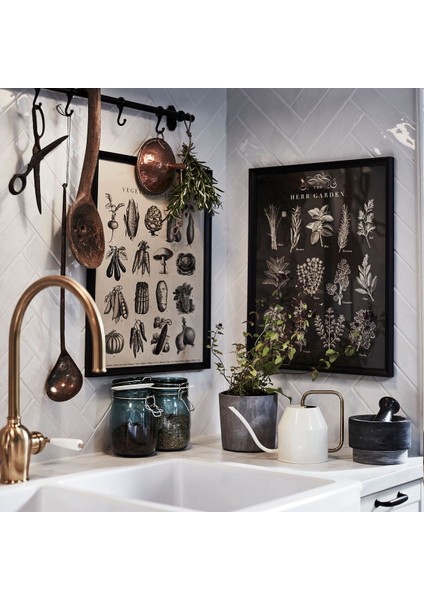 Çerçeveli Resim Seti, Çok Renkli, 40X50 Cm, 2 Adet, Bahçe, Siyah fiyatları