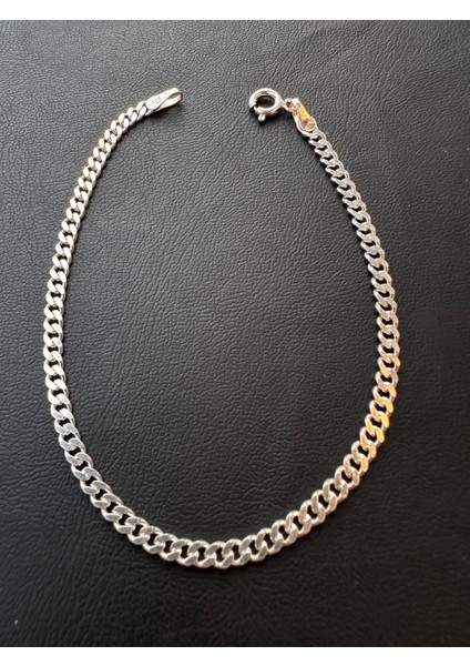 3 mm 19 cm Gurmet Erkek Gümüş Bileklik