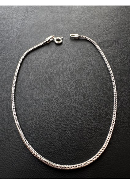 1,2 mm 21 cm Tilki Kuyruğu Erkek Gümüş Bileklik