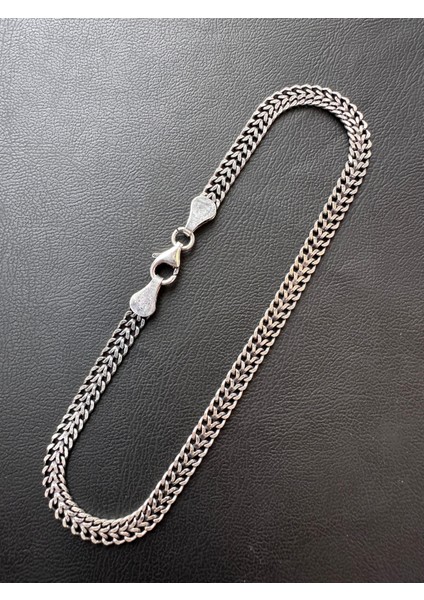 4 mm 21 cm Hasır Model Erkek Gümüş Bileklik modelleri