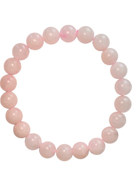 Pembe Kuvars Bileklik Doğaltaş 8mm %100