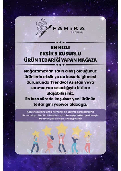 Kartanem 16 Parça 6 Kişilik Porselen Kahvaltı Takımı