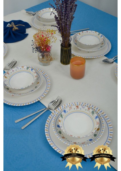 Dalya 18 Parça 6 Kişilik Porselen Yemek Takımı fiyatları