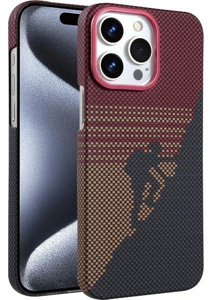 Iphone 16 Pro Kılıf Karbon Dizayn Magsafe Kablosuz Şarj Özellikli