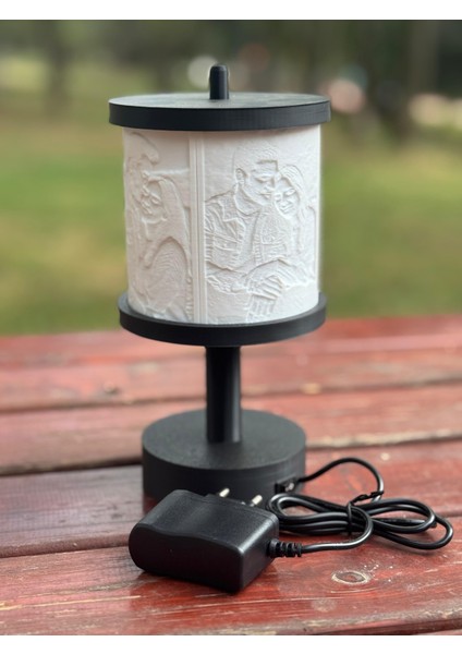 Kişiye Özel Silindir Fotoğraf Lamba – Dekoratif Gece Lambası - Beyaz ve Sarı Işık Seçenekleriyle indirimleri