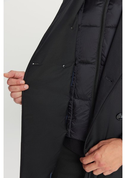 Standart Fit Normal Kesim Geniş Kırlangıç Yaka Yan Cepli Kaban indirimleri