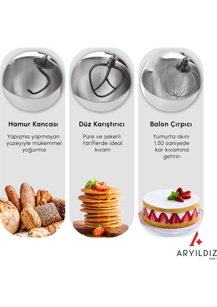 Güçlü ve Geniş Kapasiteye Sahip 10 Litre Stand Mikser, Dayanıklı ve Kullanışlı Ürün modelleri