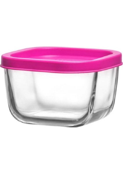 Feyzade Cube Kahvaltılık Saklama Kabı Seti 4 Adet 270CC (CUB-225) Pembe Kapak fırsatları