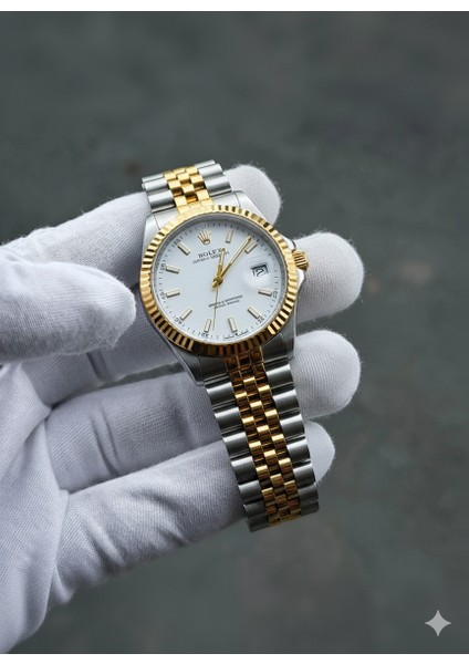 Rolex Datejust Erkek Kol Saati – Çelik Kordon, Mavi Kadran, Takvimli Klasik Tarz
