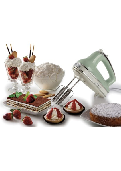 Yeşil Vintage El Mikseri 1548/04, Şık ve Kullanışlı Mutfak Gereci