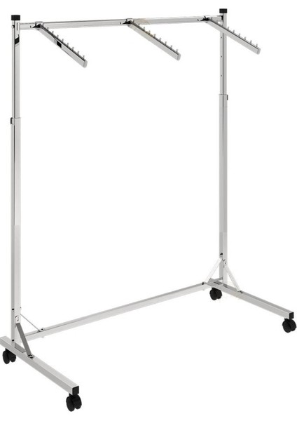 3 Askılıklı Kromaj Kaplı Orta Stand Konfeksiyon Standı Askılık modelleri