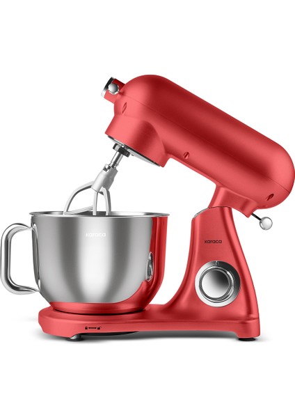 1800W Mutfak Şefi, Döküm Stand Mikser, Güçlü ve Şık Kırmızı Renkli Ürün