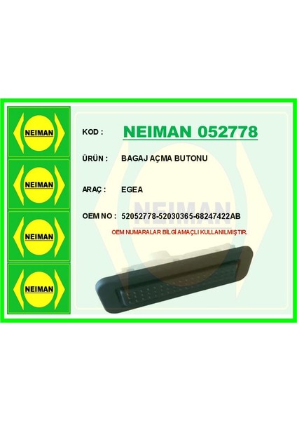 Bagaj Açma Butonu Egea