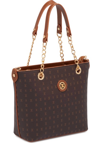 Kahve Print Kadın Omuz Çantası - S1WPR0000801-T4J fiyatları