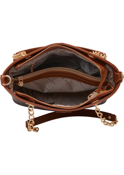 Kahve Print Kadın Omuz Çantası - S1WPR0000801-T4J fırsatları