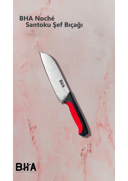 Bha Sürmene Noché Profesyonel Santoku Şef Bıçağı - 17.5 cm