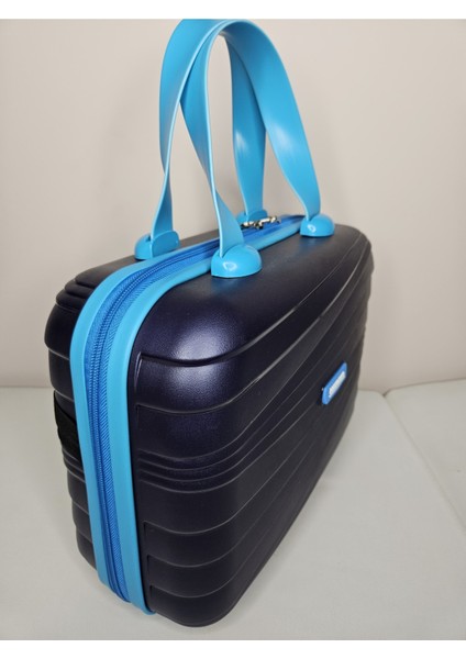 Lacivert Küçük Taşınabilir Makyaj ve Seyahat El Çantası fırsatları