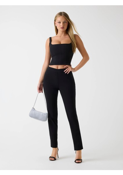Creta Kadın Siyah Slim Fit Pantolon W5BB18W2362-JBLK