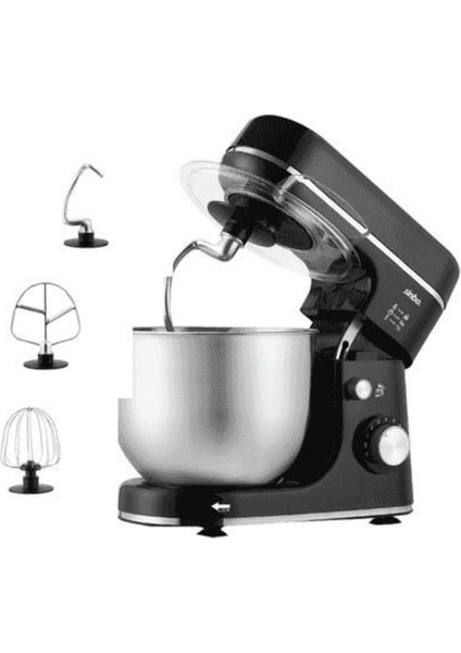 Standlı Mikser ve Hamur Yoğurma Makinesi, Beyaz, Dayanıklı ve Pratik Kullanım