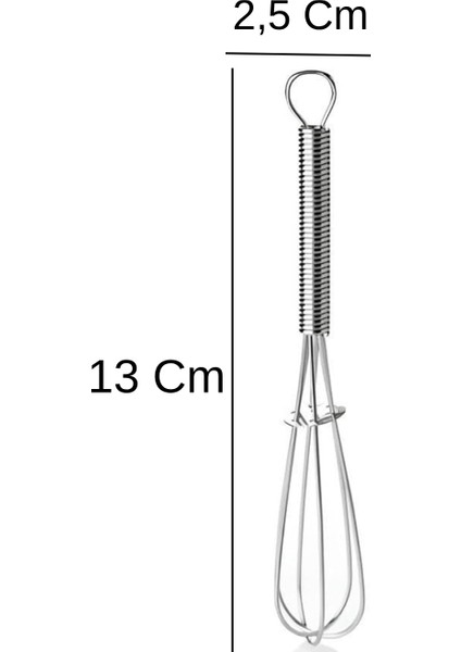 12 Adet Paslanmaz Çelik Yaylı Küçük Boy Yumurta Çırpıcı, Çay Kahve Karıştırma Aparatı